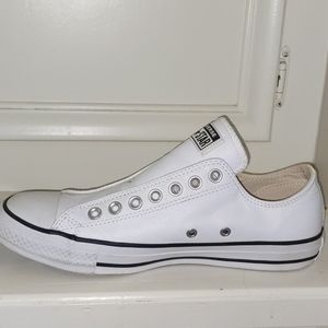 White Leather Converse All-Stars